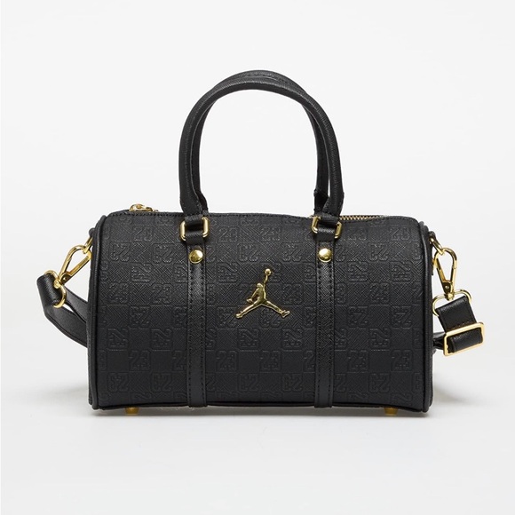 NEW Nike Air Jordan Jumpman Monogram Mini Duffle Bag 3L Black Gold MA9169-K5X - Picture 3 of 5